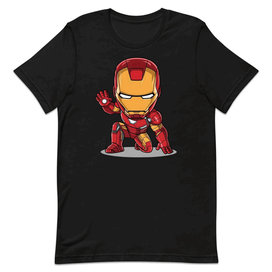 Chibi Iron Man T-Shirt | Marvel Avengers Comic Cartoon Hero Jumper | Tony Stark Armor Fan Hoodie | PRODUCT CODE: CHRBNAIRMNA