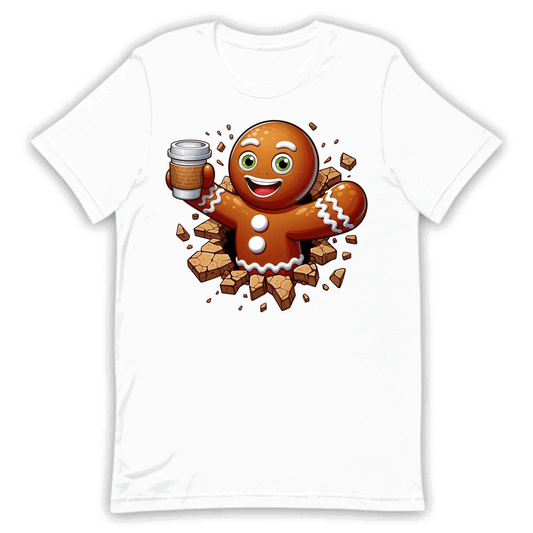 Gingerbread Breaking Through Wall Xmas 3D Gingerbread Man Christmas | PRODUCT CODE: GNIDBKRTHOWL