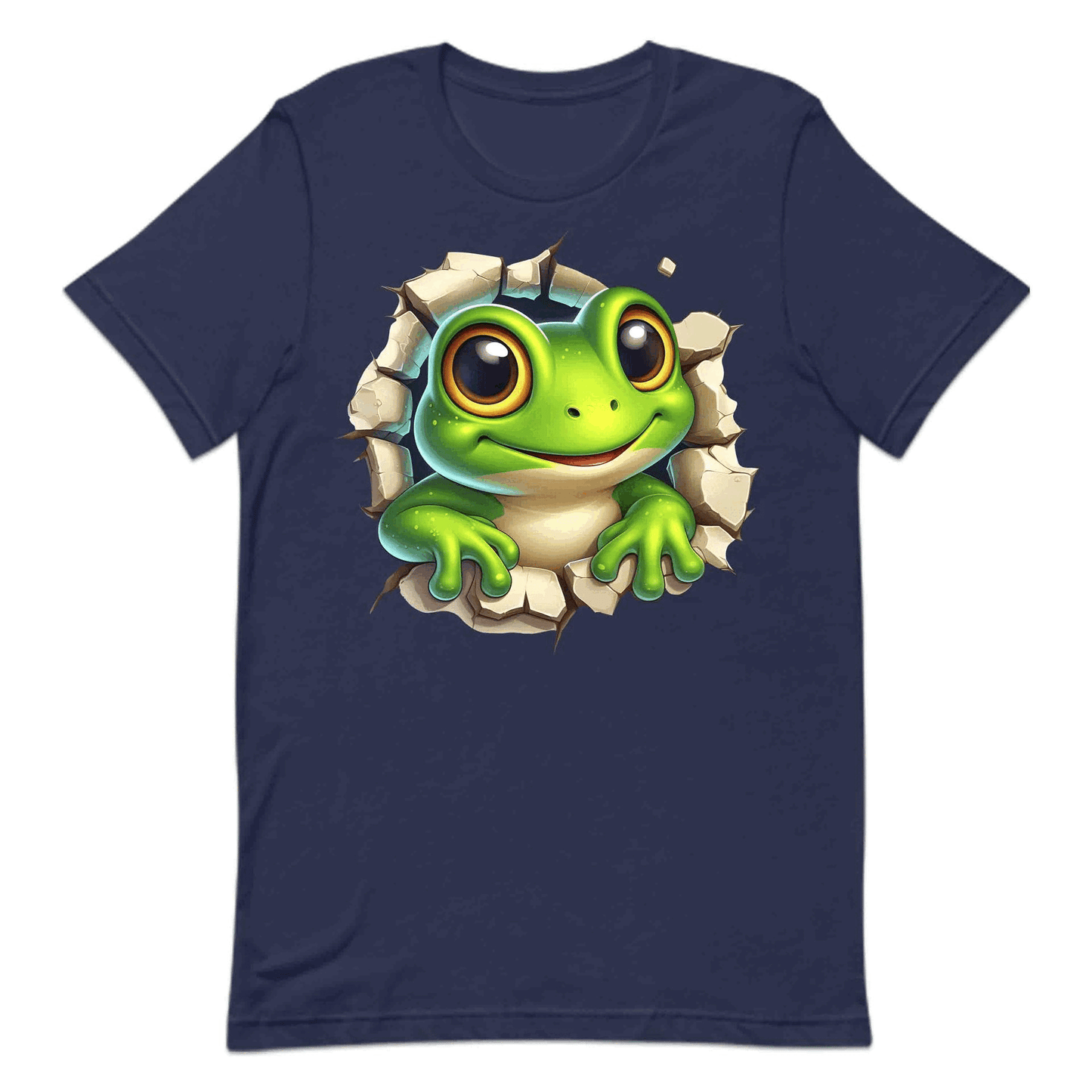 Cartoon Frog Breaking Through Wall 3D Realistic Green Frog | PRODUCT CODE: CRNTFGROBKRHL