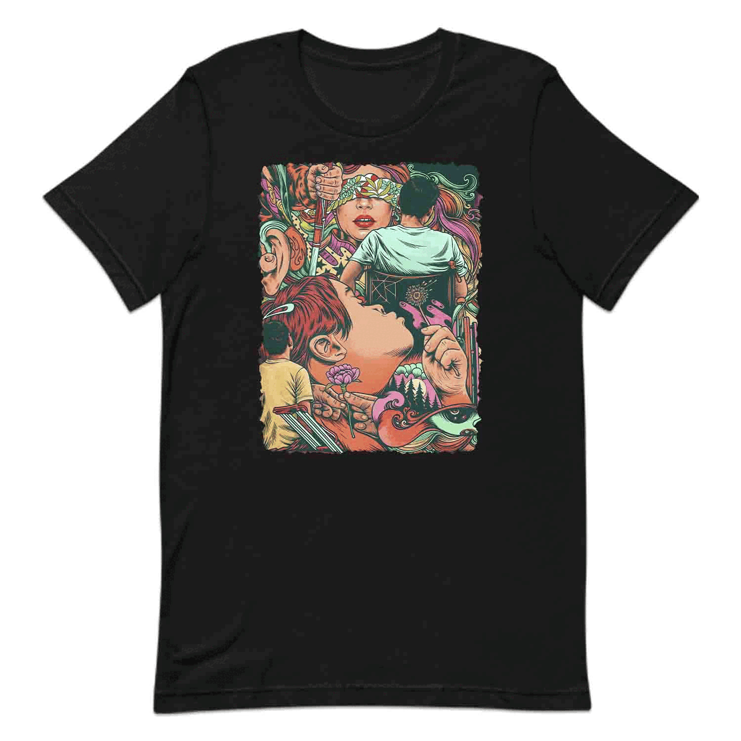Inclusive Disability Art T-Shirt, Surreal Abstract Sweatshirt, Vibrant Diversity Hoodie | PRODUCT CODE: NDTJAOEBLC