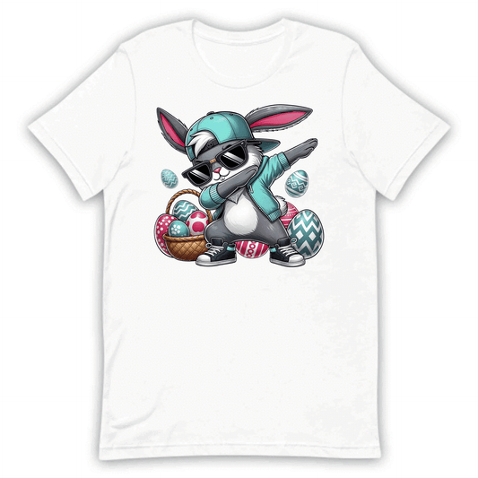 Dabbing Easter Bunny Fun Hip-Hop Rabbit with Shades | PRODUCT CODE: DGNVBJEPAWU