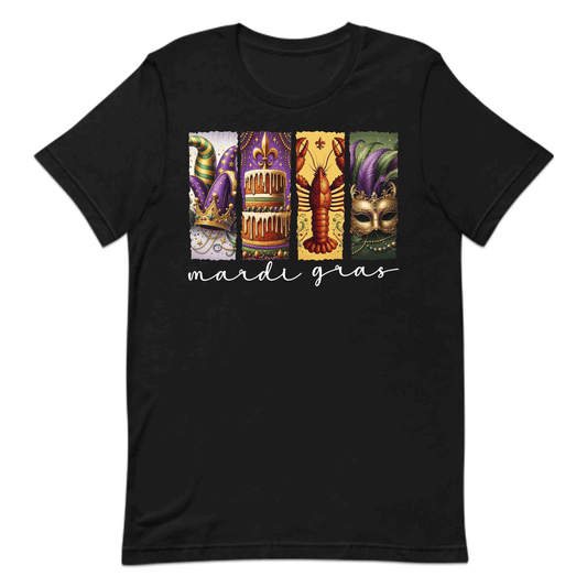 Mardi Gras Carnival Brushstroke Mardi Gras Fleur De Lis  Louisiana Crawfish | PRODUCT CODE: DIGRSABKRBFL