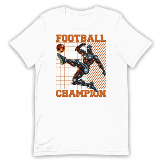 Futuristic Cyber Athlete Football Sci-Fi Robot Soccer Champion | PRODUCT CODE: FTURCHBYRSCAL