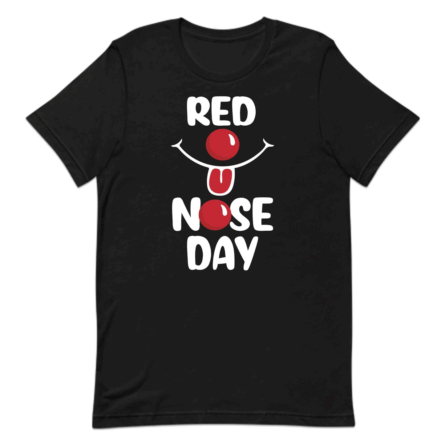 Red Nose Day Shirt | Funny Smiley Tee, Sweatshirt, or Hoodie for Charity | PRODUCT CODE: RDNBCKAIEBS