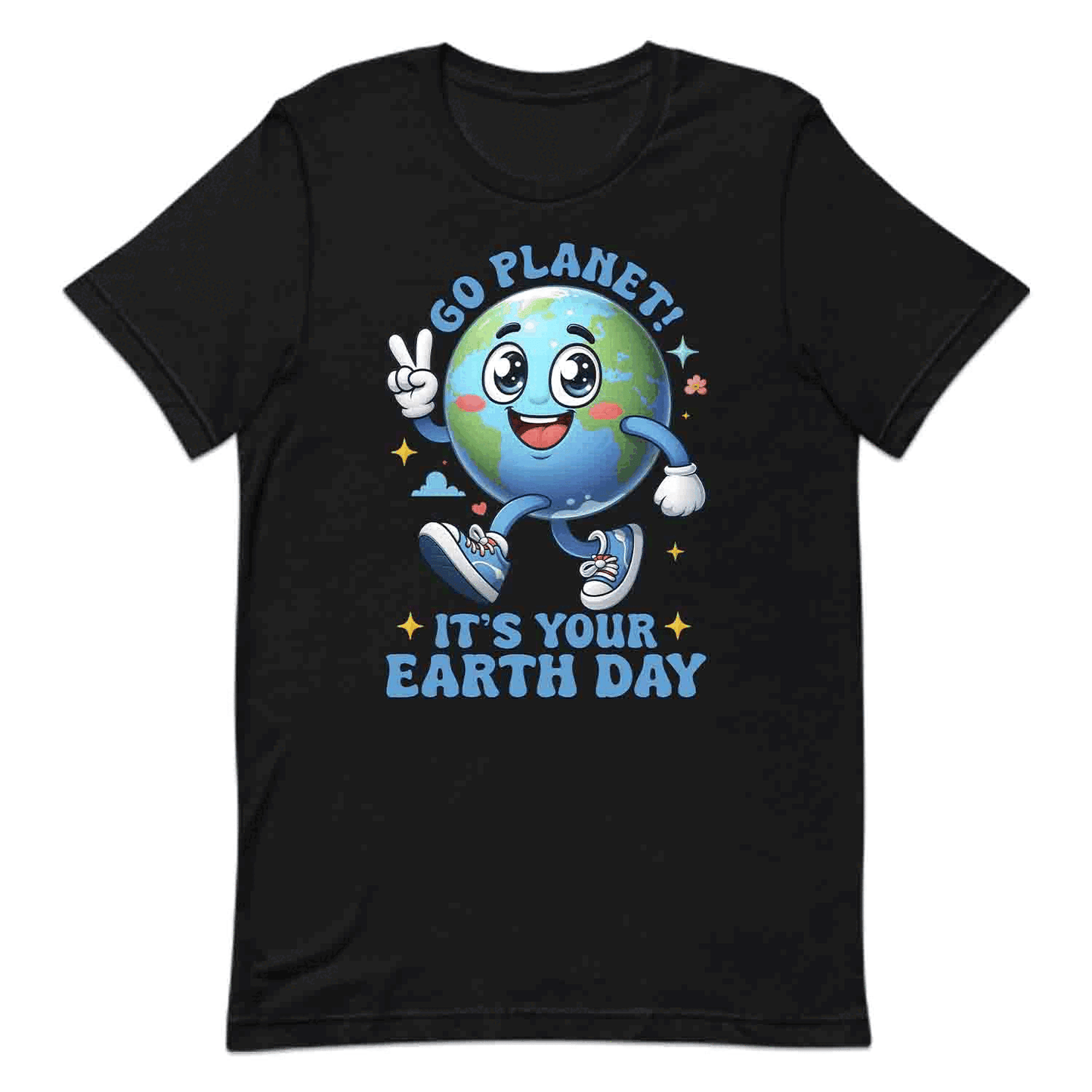 Earth Day T-Shirt, Sweatshirt, Hoodie – Cute Smiling Planet Eco-Friendly Gift | PRODUCT CODE: EYRTGDMBEA