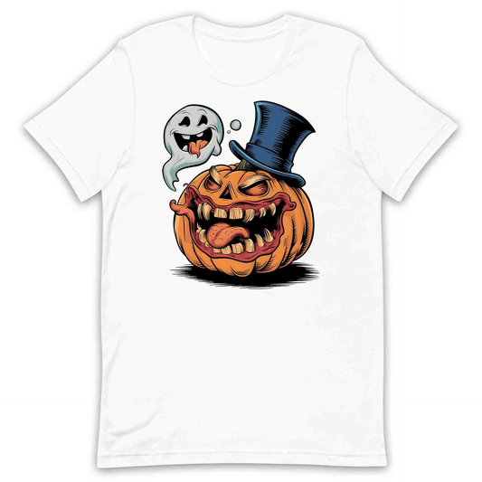 Crazy Pumpkin & Ghost T-Shirt, Wacky Jack-O’-Lantern Sweatshirt, Spooky Horror Hoodie | PRODUCT CODE: COIHEWRNG