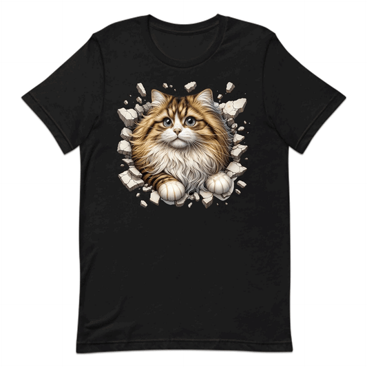 Persian Cat Breaking Through Wall 3D Realistic Longhair Cat | PRODUCT CODE: PRSNCTLBRKWLA