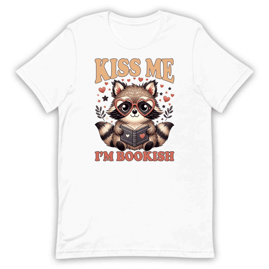 Kiss Me I'm Bookish Raccoon World Book Day Kawaii Animal Reading Librarians & Book Lovers | PRODUCT CODE: KSMBKOSHRCN