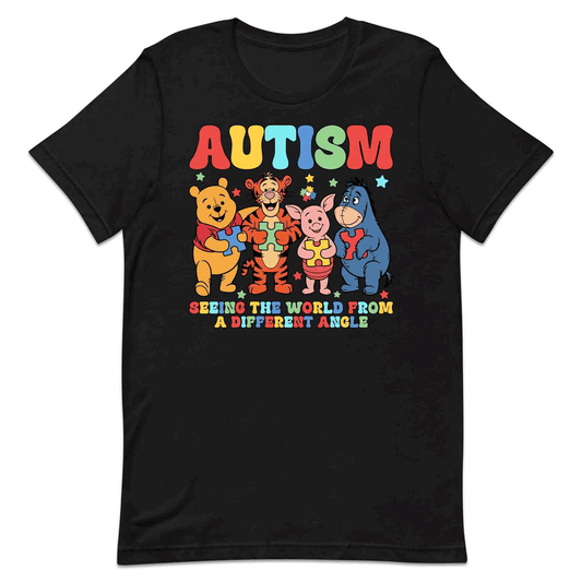 Winnie the Pooh & Friends T-Shirt | Pooh Piglet Tigger & Eeyore Jumper | Autism Awareness Hoodie | PRODUCT CODE: AEJWHQNPHOF