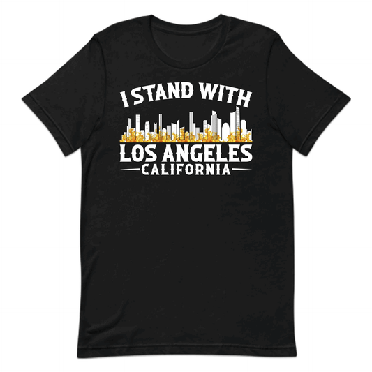 Los Angeles Skyline I Stand with Los Angeles California Support Wildfire Relief | PRODUCT CODE: LNSKYLNEDAWG