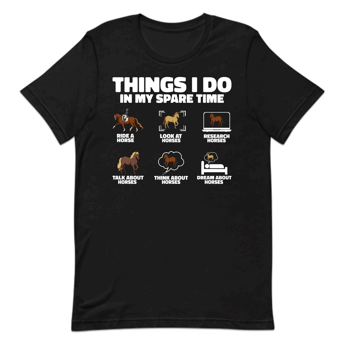 Funny Horse Lover Tee | Spare Time Horse Riding Hoodie | Equestrian Humor Sweatshirt | PRODUCT CODE: TFHYBAUIEHNFG