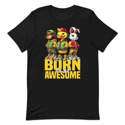 Born to Be Awesome Funky Dog Duck Bunny Animal Friends | PRODUCT CODE: BRNTAWSEFKNY