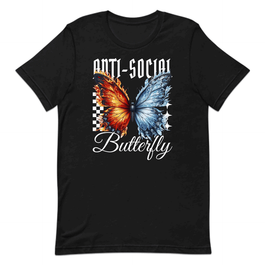 Anti-Social Butterfly Fiery and Icy Wings Introvert Statement | PRODUCT CODE: ANTSCLBTUFL