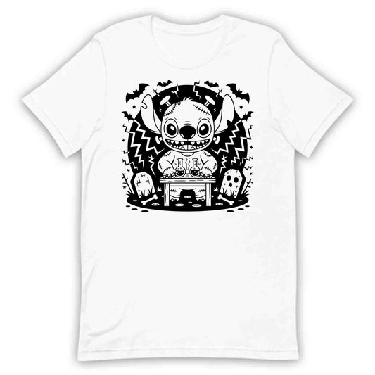 Franken-Stitch Halloween T-Shirt, Disney Mad Scientist Sweatshirt, Spooky Ohana Hoodie | PRODUCT CODE: FMRWEJGHC