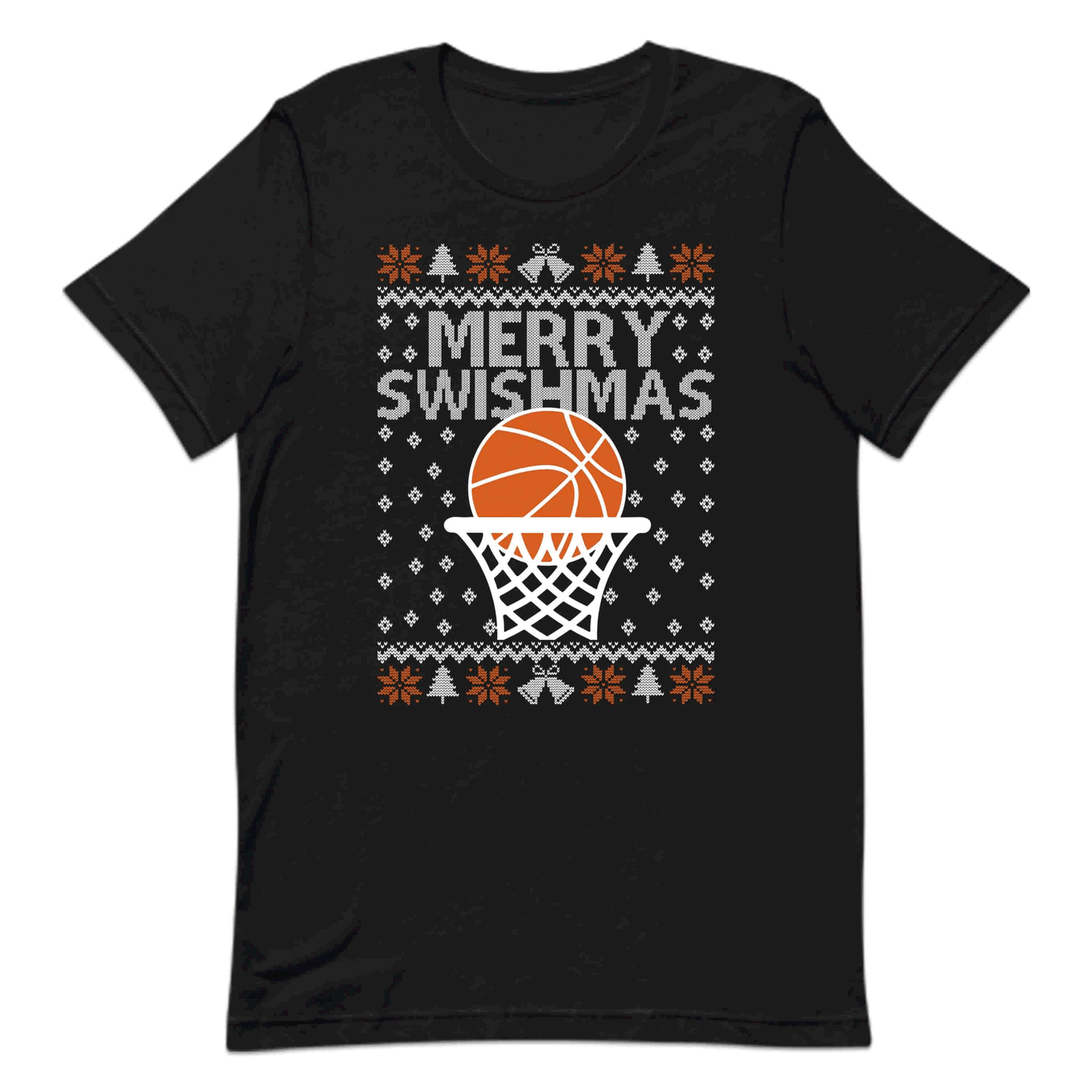 Merry Swishmas Basketball Christmas Sports Xmas | PRODUCT CODE: MRYSHWMABLK