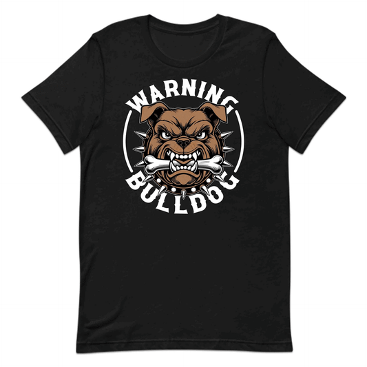 Bulldog Warning Fierce Spiked Collar & Bone Aggressive Dog | PRODUCT CODE: BLWRNFCSPKDC