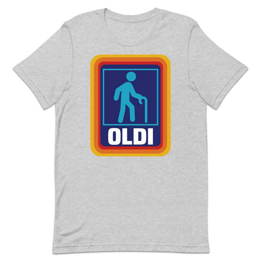 OLDI Funny Retirement T-Shirt | Aldi Parody Jumper | Hilarious Grocery Spoof Hoodie | PRODUCT CODE: OIEBRJHANCEJ