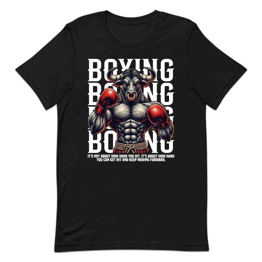 Boxing Bull Motivational Strong Fighter Quote | PRODUCT CODE: BXNGLUMOTVFGH