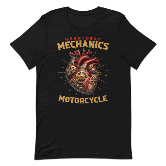 Heartbeat Mechanics Motorcycle Steampunk Biker Biking Enthusiasts and Engineers | PRODUCT CODE: HRTMCHNSOYB