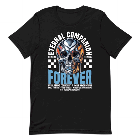 Dripping Metallic Skull Forever Grinning Skull Edgy and Futuristic Streetwear | PRODUCT CODE: DRPNGMALSETC