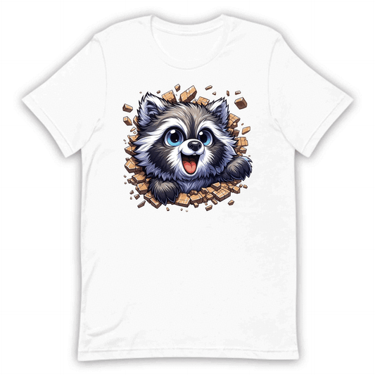 Raccoon Breaking Through Wall 3D Realistic Adorable Animal | PRODUCT CODE: RCNBKGWLHV
