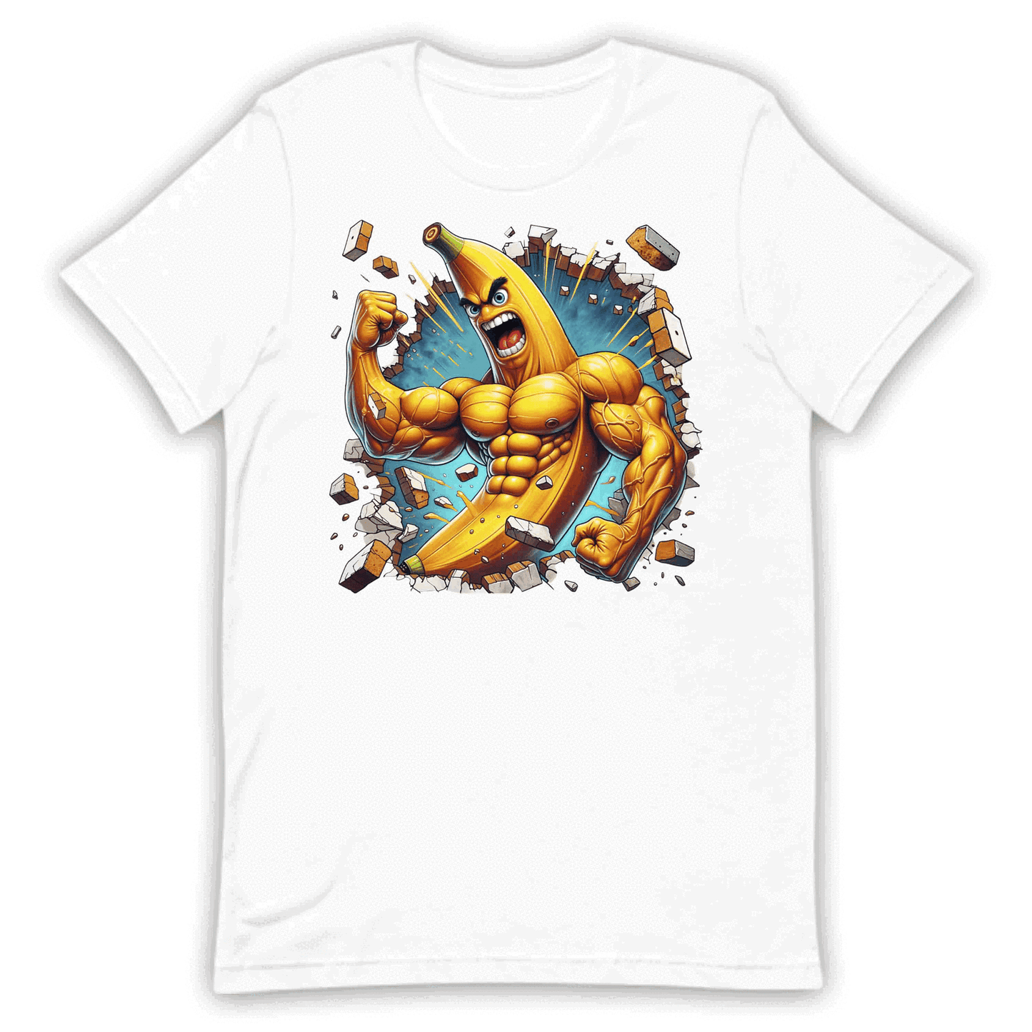 Muscle Banana Breaking Through Wall 3D Realistic Banana | PRODUCT CODE: MUSBNRKNGTHR