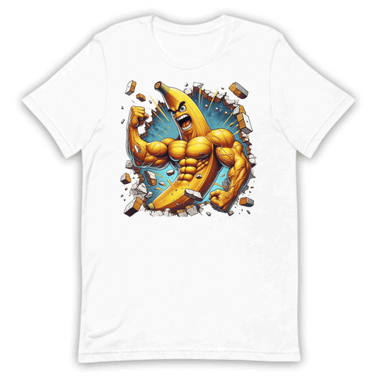 Muscle Banana Breaking Through Wall 3D Realistic Banana | PRODUCT CODE: MUSBNRKNGTHR