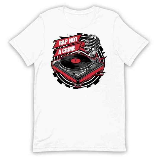 Rap Music Justice T-Shirt, Not a Crime Sweatshirt, Urban Hip-Hop Hoodie | PRODUCT CODE: RPASDNMHRJ
