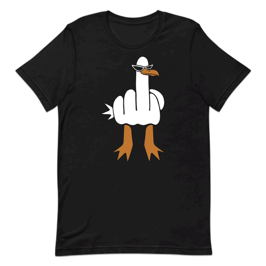 Goose Middle Finger Sarcastic Bird Gesture Humorous Goose | PRODUCT CODE: GSOEMDLFNRCB