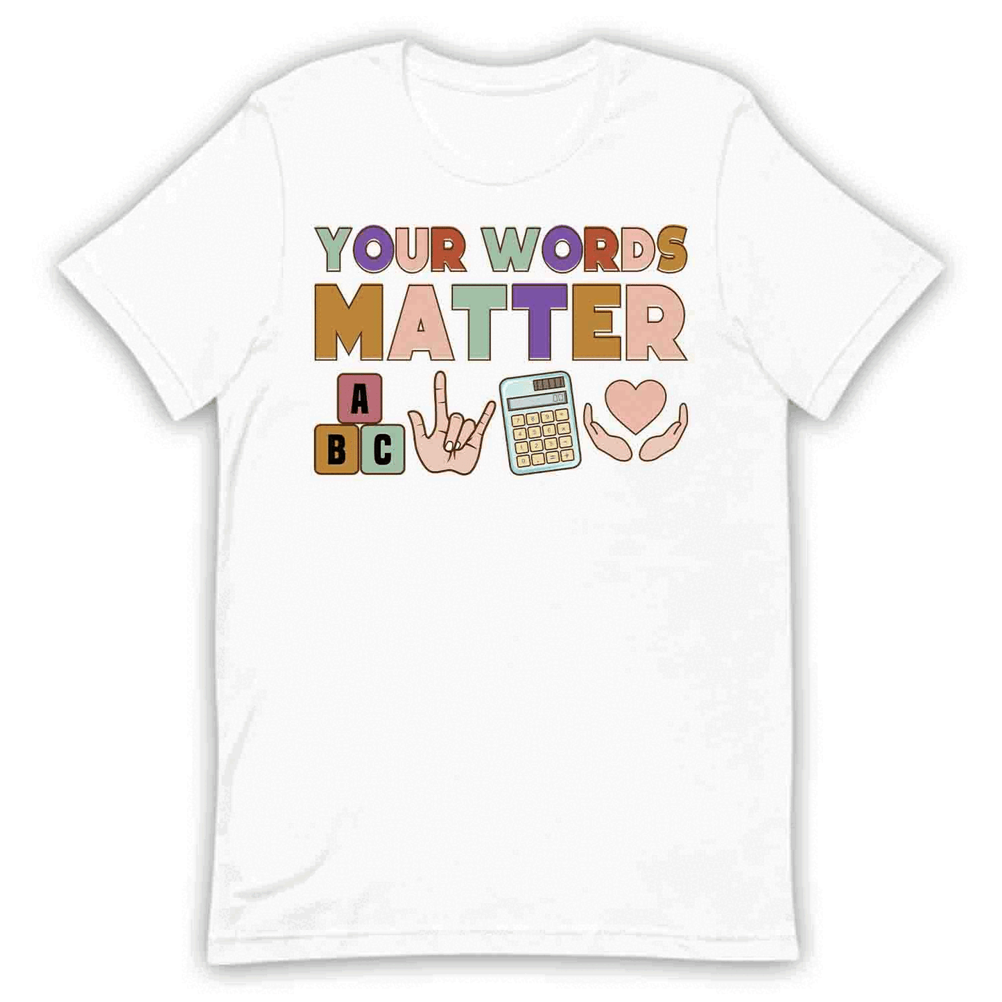 Your Words Matter Tee, ASL Sweatshirt, Inclusion Awareness Hoodie | PRODUCT CODE: YSIRNWPANCE