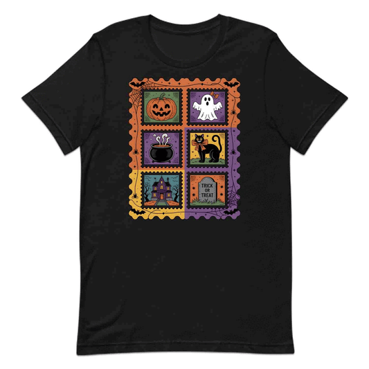 Vintage Halloween Stamp T-Shirt, Retro Pumpkin Sweatshirt, Spooky Ghost Hoodie | PRODUCT CODE: VHQWEGNYL