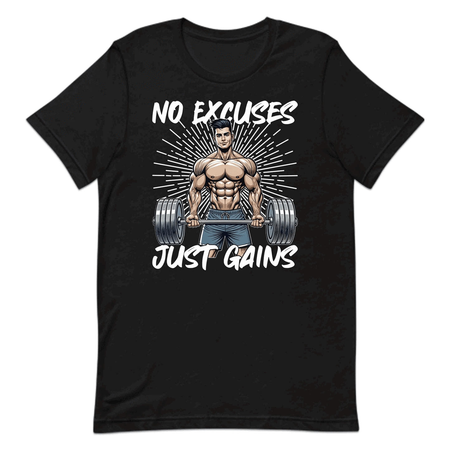 No Excuses Just Gains Gym Fitness Fanatics Muscle Building | PRODUCT CODE: NEXUSGMYFTBD