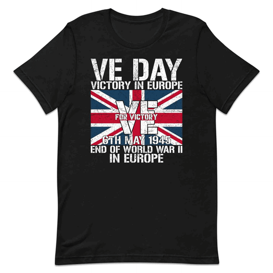 VE Day 1945 Victory in Europe T-Shirt, Jumper & Hoodie – Grunge Union Jack, British WWII Vintage Tribute | PRODUCT CODE: BNDSAUYRW