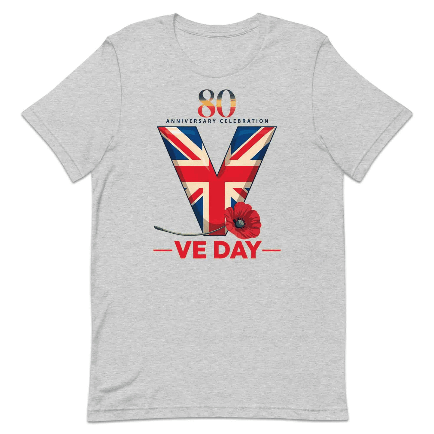 VE Day 80th Anniversary T-Shirt, Union Jack Memorial Jumper & Victory Hoodie – WWII British Tribute Apparel | PRODUCT CODE: VADSUIWQB