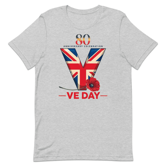 VE Day 80th Anniversary T-Shirt, Union Jack Memorial Jumper & Victory Hoodie – WWII British Tribute Apparel | PRODUCT CODE: VADSUIWQB