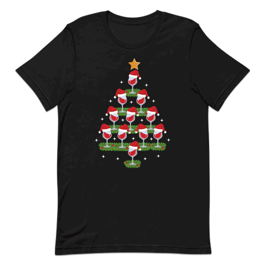 Christmas Wine Glass Tree Funny Xmas Holiday Wine | PRODUCT CODE: CHRMWNGLSTR
