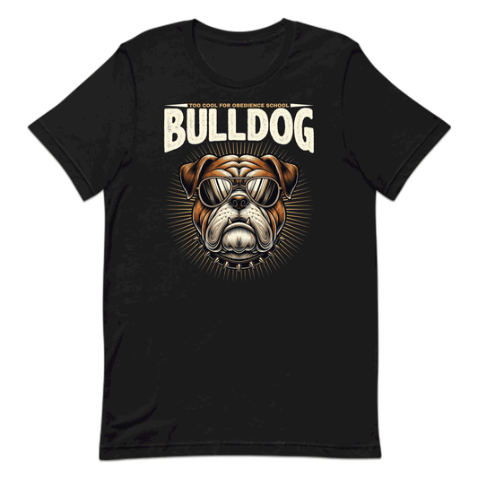Retro Bulldog Mafia Stylish Dog with Sunglasses & Studded Collar | PRODUCT CODE: RTOBLDGMFASN