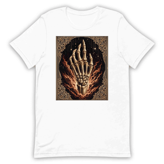 Mystical Skeleton Hand Gothic Celestial Bone Vintage Occult Aesthetic Dark Fantasy Skull | PRODUCT CODE: MTYSCKNHDN