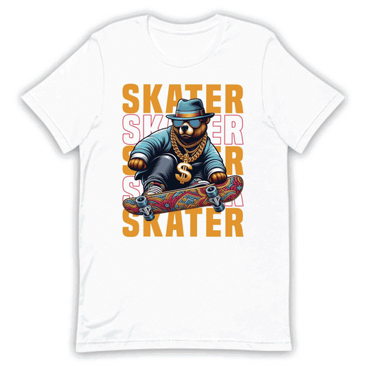 Urban Skater Bear Cool Hip-Hop Style Skateboarders Enthusiasts | PRODUCT CODE: UBRNSKETBECL