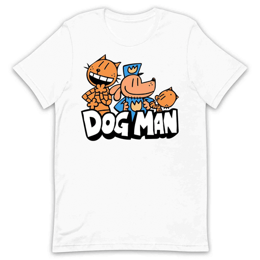 Dog Man & Friends T-Shirt | Funny Cop Dog World Book Day Jumper | Comic Story Book Hoodie | PRODUCT CODE: DMGUJQWEOP