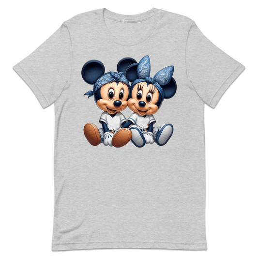 Mickey & Minnie Baseball Jersey Disney T-Shirt | Cartoon Couple Jumper | Vintage Mouse Ears Hoodie | PRODUCT CODE: MCKTEUSPOA