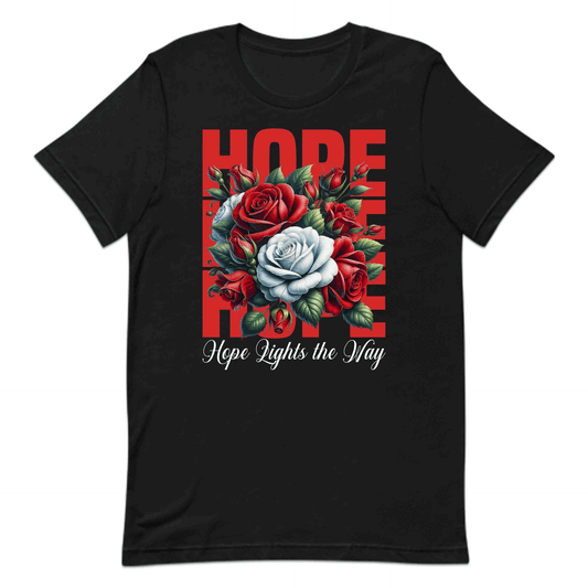 Hope Lights the Way Inspirational Red and White Roses Motivational Floral | PRODUCT CODE: HPEOLGHTWYMS