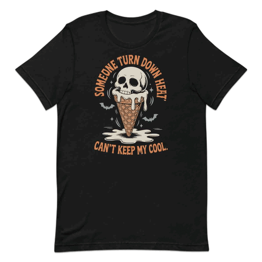 Melting Skull Ice Cream T-Shirt, Spooky Summer Sweatshirt, Horror Humor Hoodie | PRODUCT CODE: MWKJERHCJ