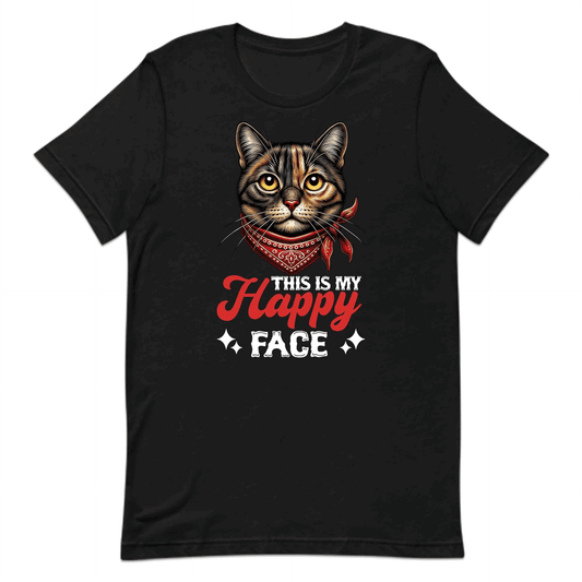 Funny Cat Lover This Is My Happy Face Grumpy Kitty Bandana | PRODUCT CODE: FYNCTALVRTHM