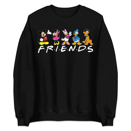 Disney Friends T-Shirt | Mickey, Minnie, Donald, Daisy & Pluto Jumper | Disney Trip Hoodie | PRODUCT CODE: DFRSNCUROW