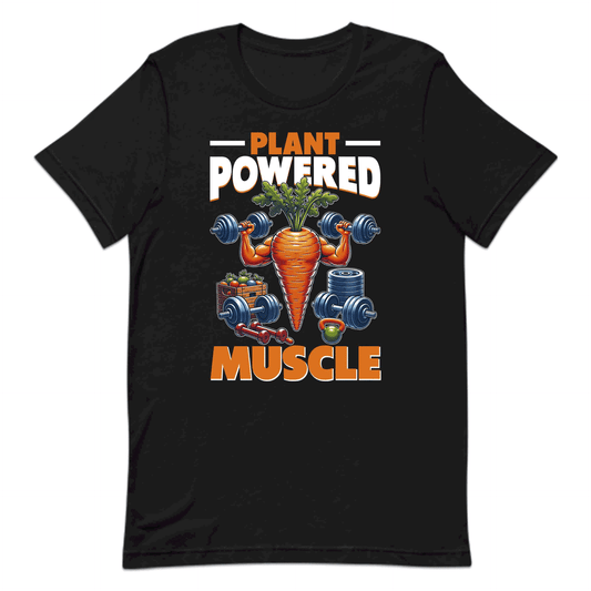 Plant Powered Muscle Gym Carrot Bodybuilder Vegan Fitness Lovers | PRODUCT CODE: PLTWREMULYGMC