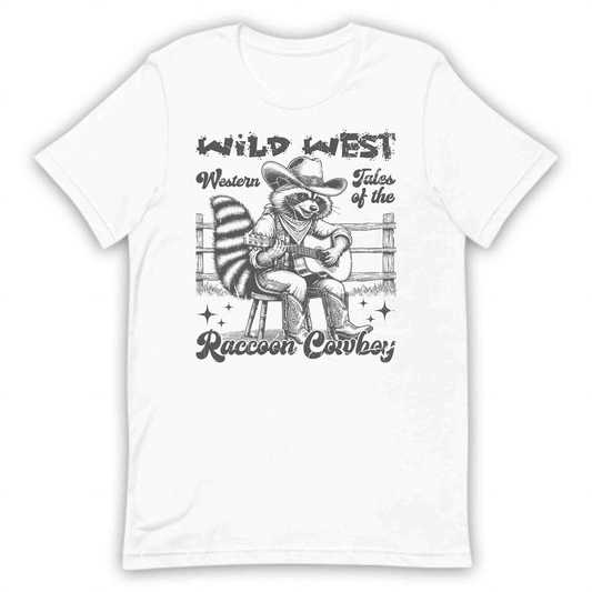Vintage Western Raccoon Cowboy Playing Guitar Funny Country Music | PRODUCT CODE: RCONCWBYSTR