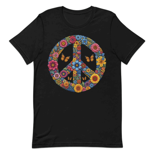 Retro Hippie Peace Sign Retro Floral Boho Vintage Groovy Butterfly | PRODUCT CODE: RTOHPEICSGN