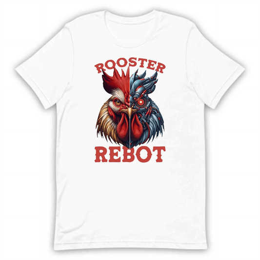 Half Cyberpunk Rooster Half Realistic Chicken Futuristic AI-Mech Bird Steampunk Cybernetic | PRODUCT CODE: FLDEHABVWICYJ