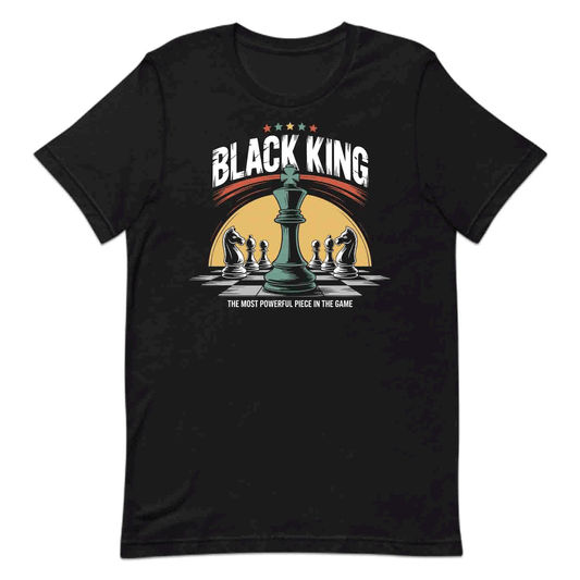 Black King Chess T-Shirt, Melanin Champion Sweatshirt, Strategic Leader Hoodie | PRODUCT CODE: BAJSKDCHAS